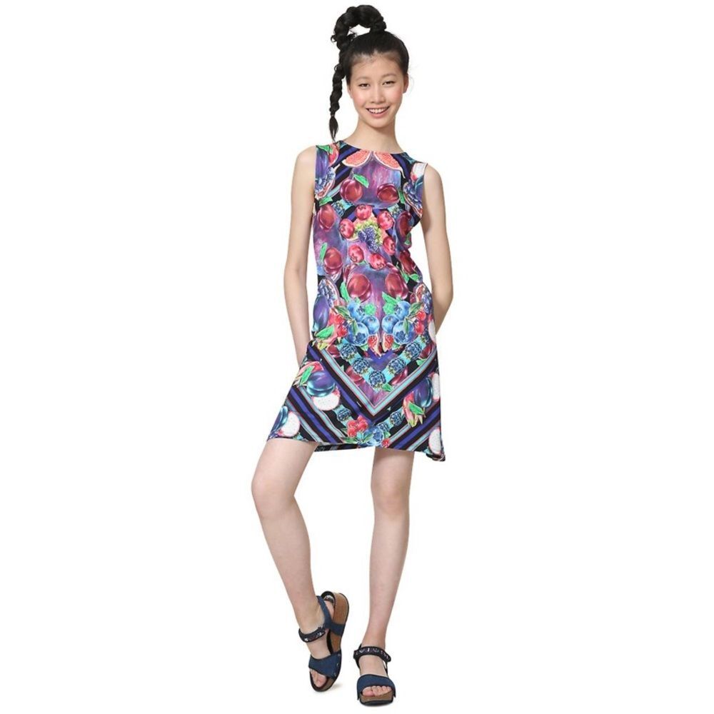 Blue Dress with Fruit Print Nika Size M - Picture 6 of 15